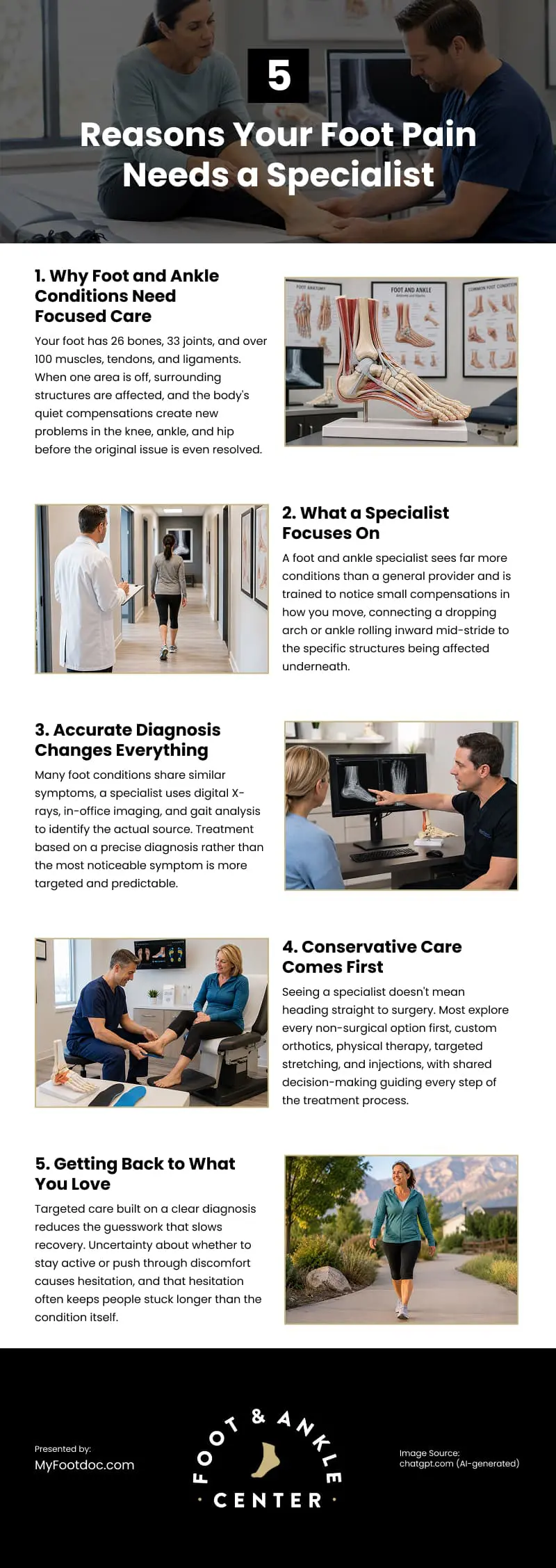 5 Reasons Your Foot Pain Needs a Specialist Infographic