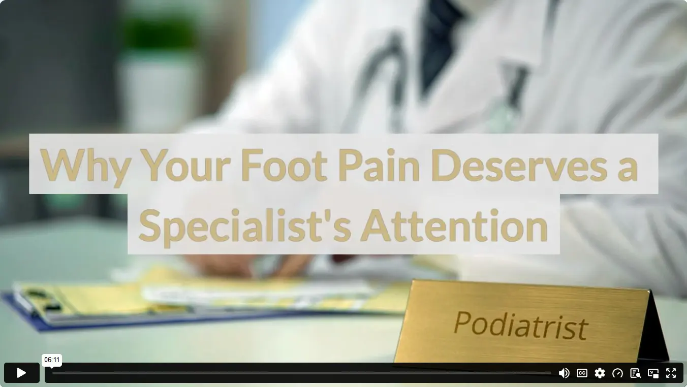 Why Your Foot Pain Deserves a Specialist's Attention