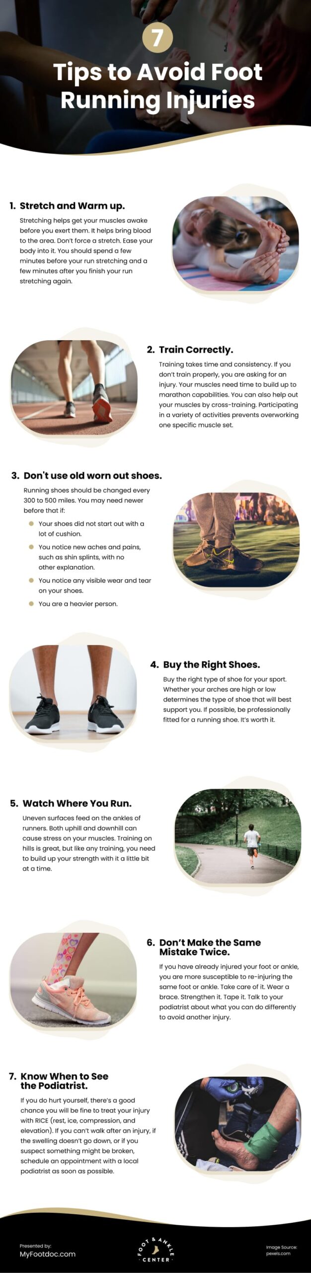 7 Tips to Avoid Foot Running Injuries Infographic