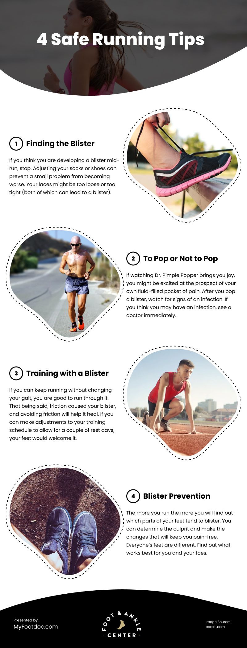 4 Safe Running Tips Infographic