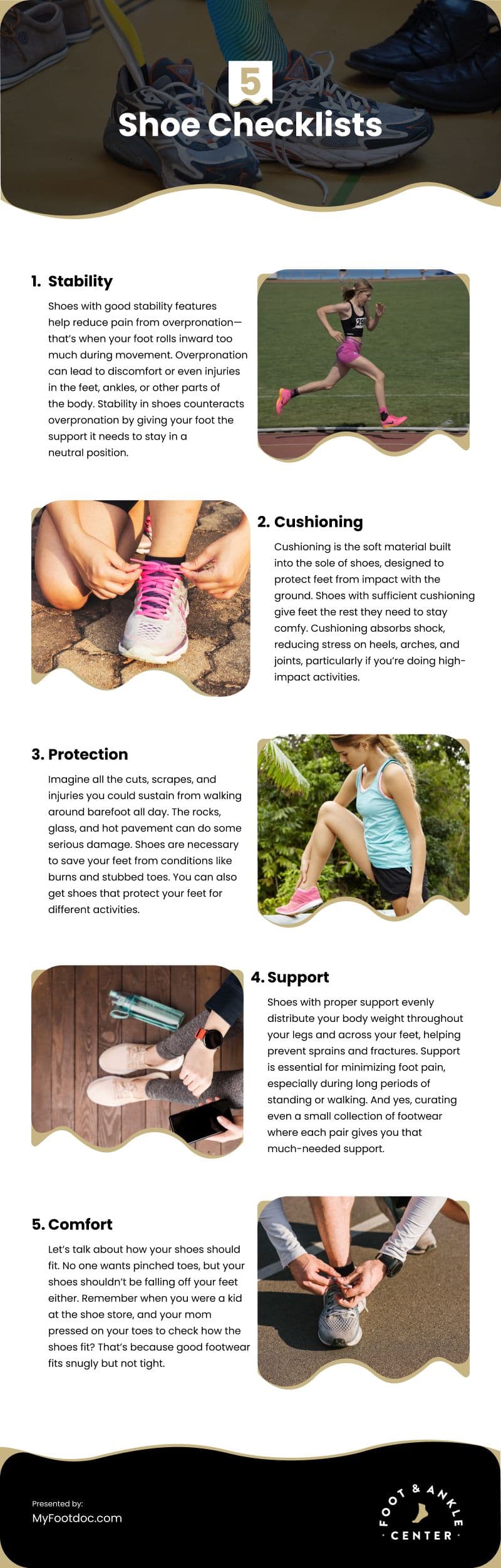 5 Shoe Checklists Infographic